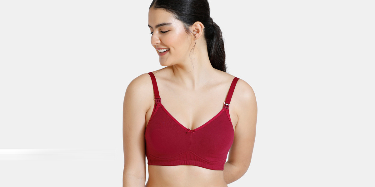 Zivame Double Layered Non Wired 3/4th Coverage Maternity/ Nursing Bra - Maroon
