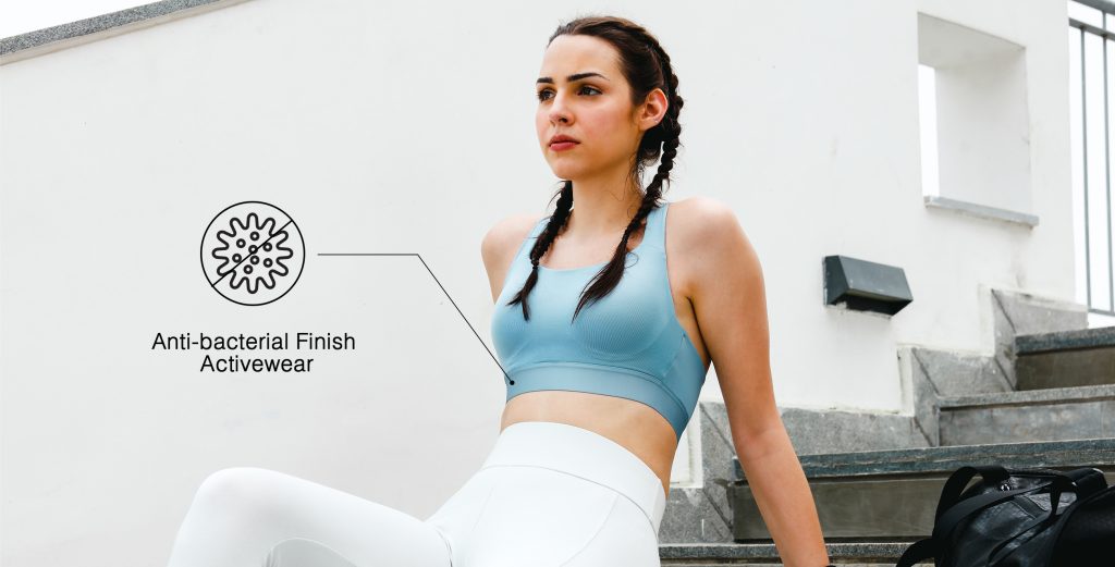 Anti-Bacterial Finish workout wear activewear