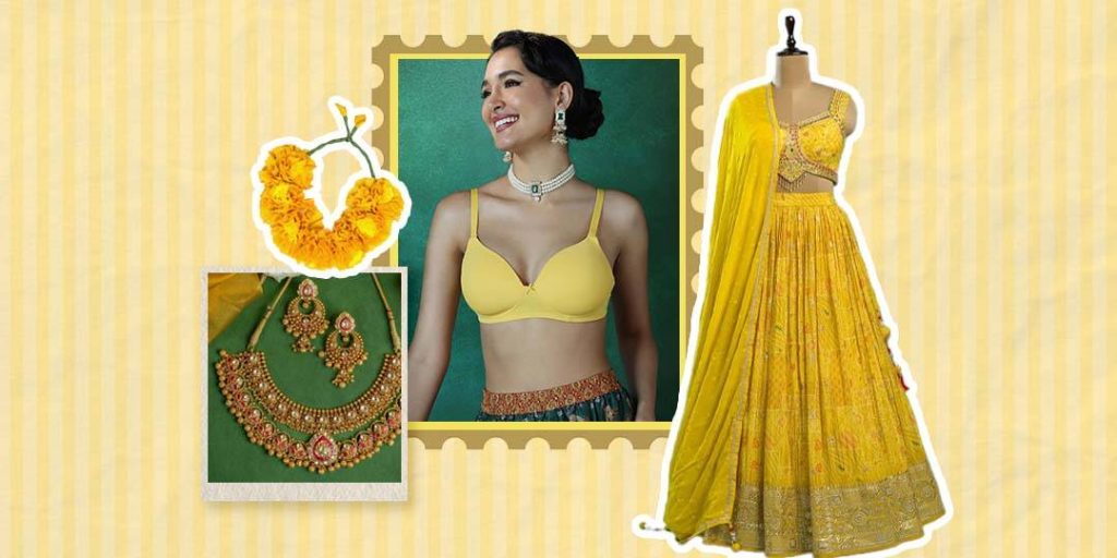 yellow colour navratri outfits