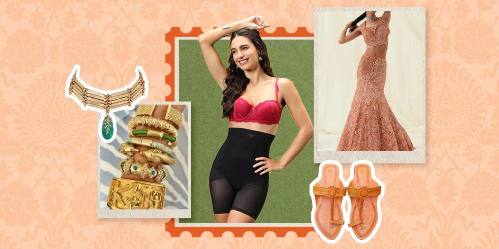 Orange colour navratri outfits